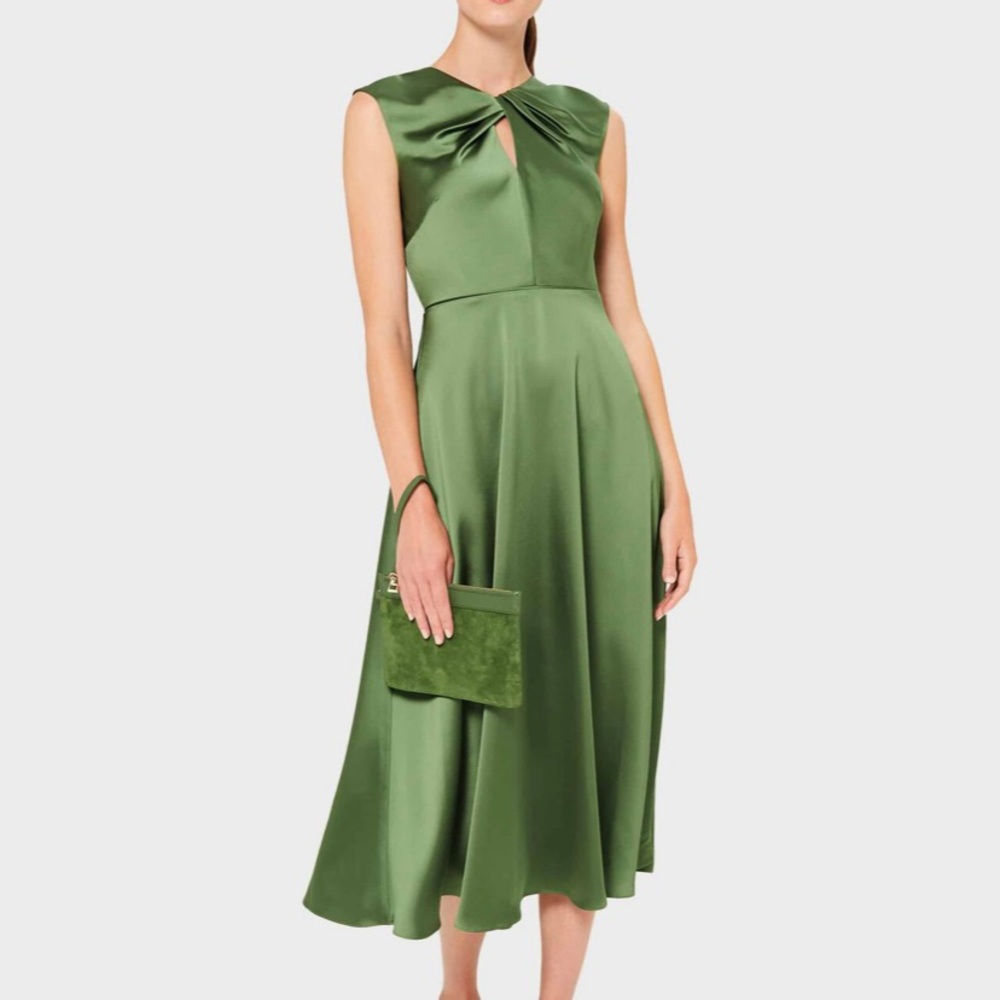 Green Silk Evening Dress worn once for a wedding.